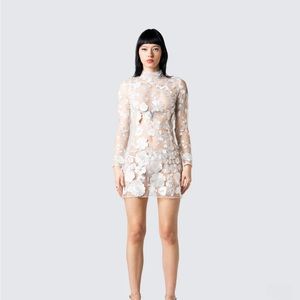 Flora white mini dress